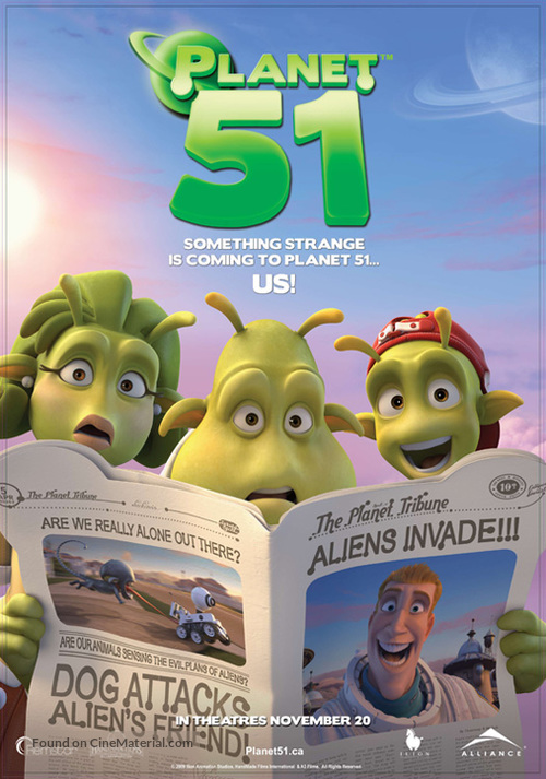 Planet 51 - Canadian Movie Poster