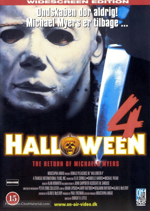 Halloween 4: The Return of Michael Myers - Danish DVD movie cover