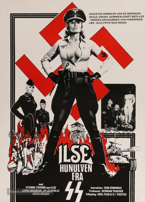 Ilsa: She Wolf of the SS - Danish Movie Poster