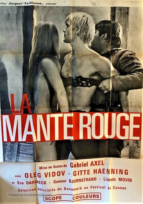 R&oslash;de kappe, Den - French Movie Poster