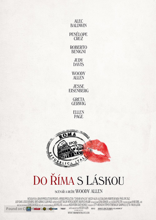 To Rome with Love - Czech Movie Poster