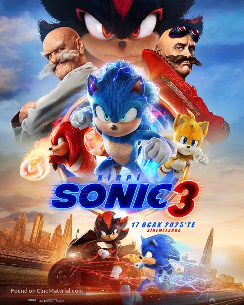 Sonic the Hedgehog 3 - Turkish Movie Poster