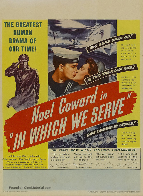 In Which We Serve - Movie Poster