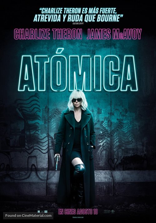 Atomic Blonde - Colombian Movie Poster