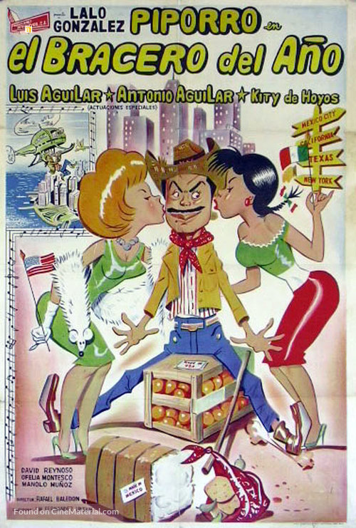 El bracero del a&ntilde;o - Mexican Movie Poster