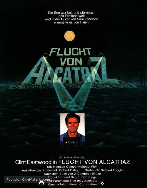 Escape From Alcatraz - German Movie Poster