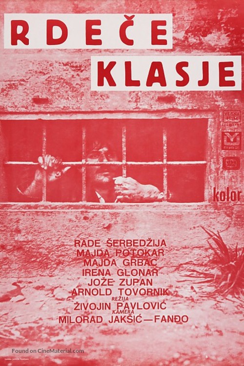 Rdece klasje - Yugoslav Movie Poster