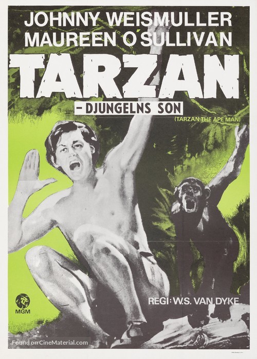 Tarzan the Ape Man - Swedish Movie Poster