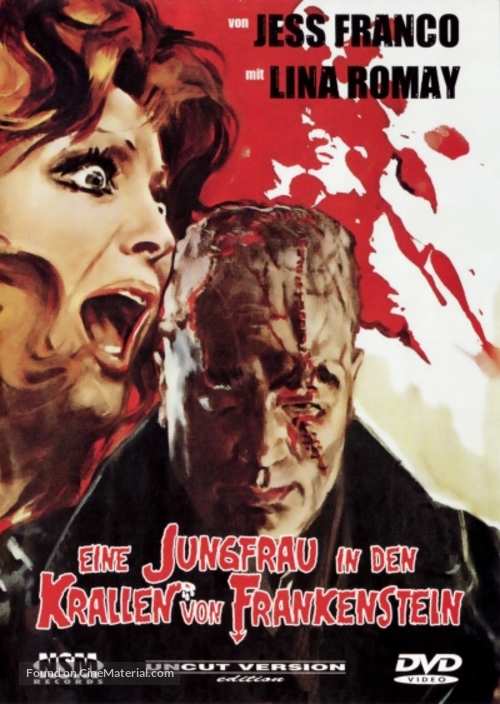 Les exp&eacute;riences &eacute;rotiques de Frankenstein - German DVD movie cover