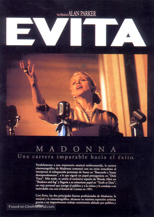 Evita - Spanish Movie Poster