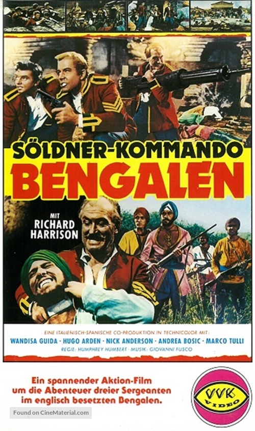 Tre sergenti del Bengala, I - German VHS movie cover