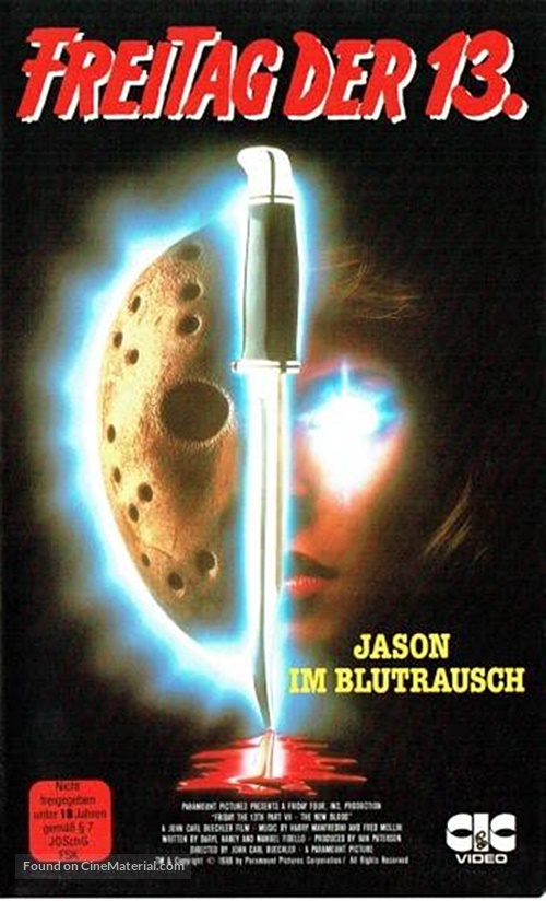 Friday the 13th Part VII: The New Blood - German VHS movie cover