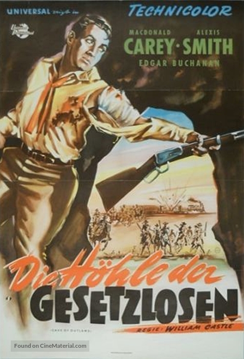 Cave of Outlaws - German Movie Poster