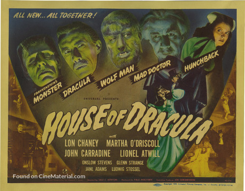 House of Dracula - Theatrical movie poster