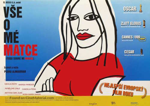 Todo sobre mi madre - Czech Movie Poster