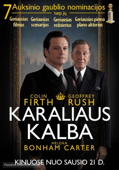 The King&#039;s Speech - Lithuanian Movie Poster