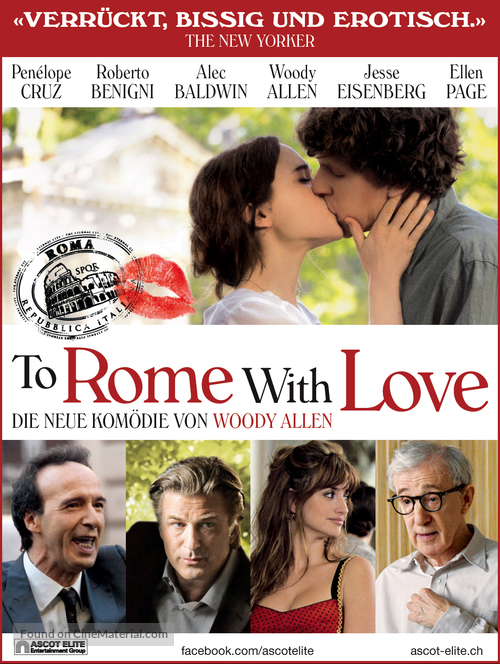 To Rome with Love - Swiss Movie Poster