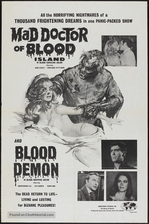 Mad Doctor of Blood Island - Combo movie poster