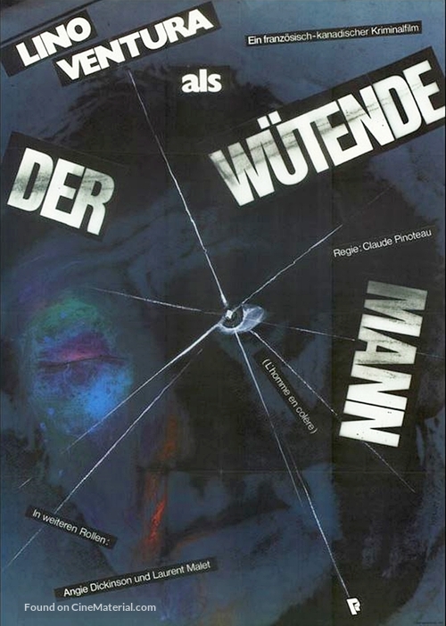 L&#039;homme en col&egrave;re - German Movie Poster