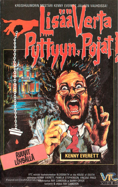 Bloodbath at the House of Death - Finnish VHS movie cover