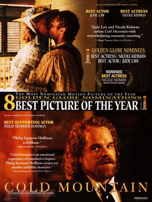 Cold Mountain - For your consideration movie poster