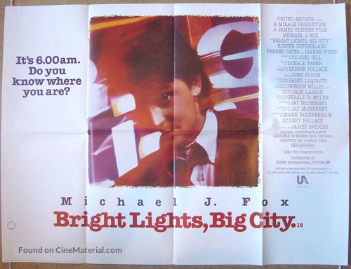 Bright Lights, Big City - British Movie Poster