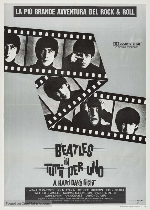 A Hard Day&#039;s Night - Italian Re-release movie poster