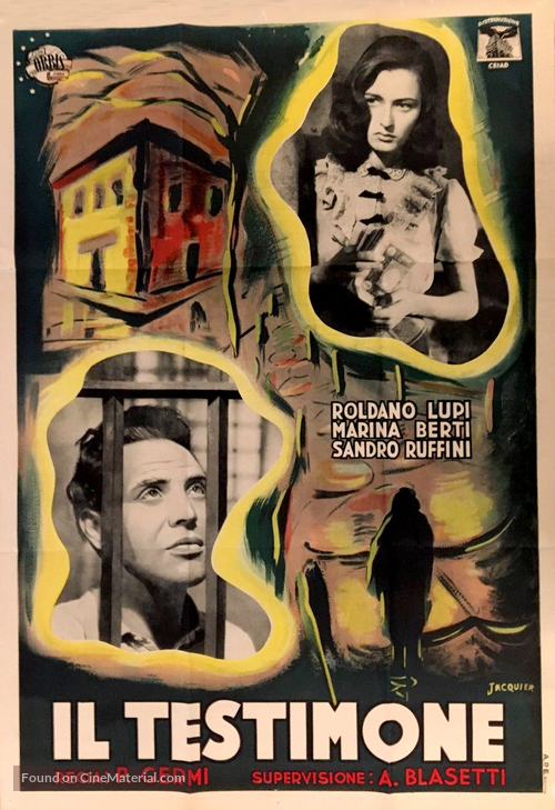 Il testimone - Italian Movie Poster