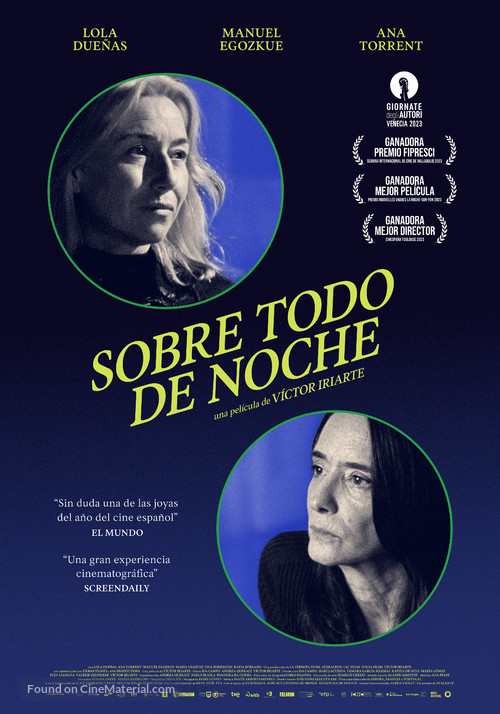 Sobre todo de noche - Spanish Movie Poster