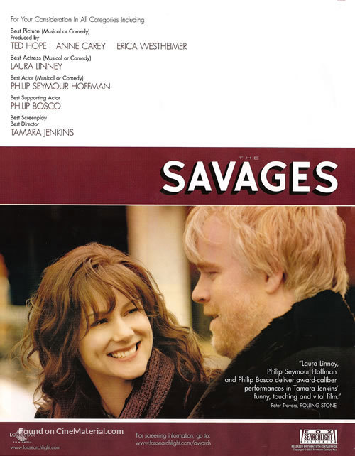 The Savages - For your consideration movie poster