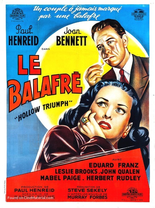 Hollow Triumph - French Movie Poster