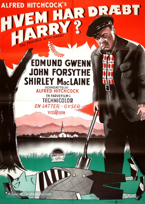 The Trouble with Harry - Danish Theatrical movie poster