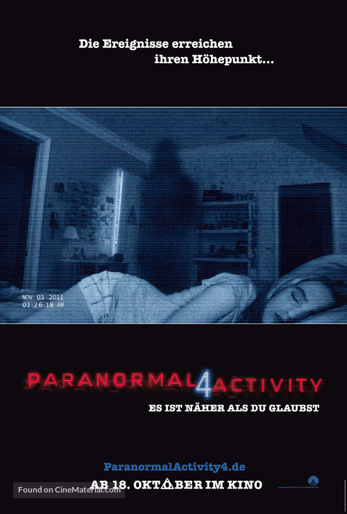 Paranormal Activity 4 - German Movie Poster