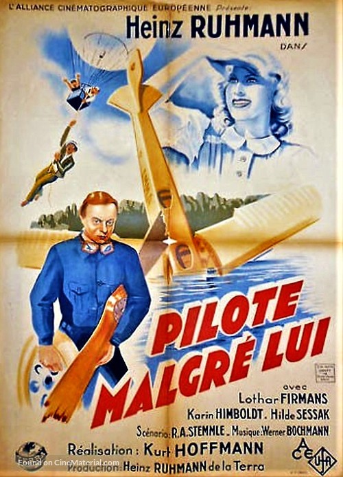 Quax, der Bruchpilot - French Movie Poster