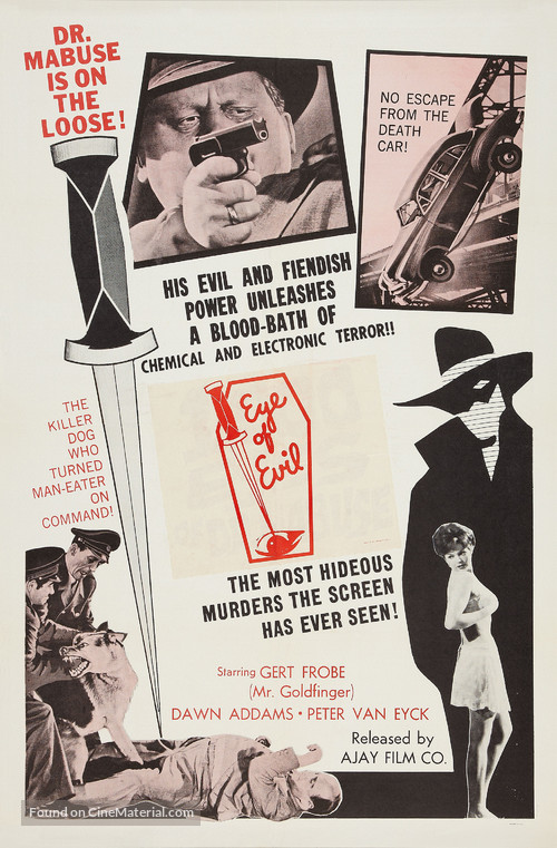 Die 1000 Augen des Dr. Mabuse - Theatrical movie poster