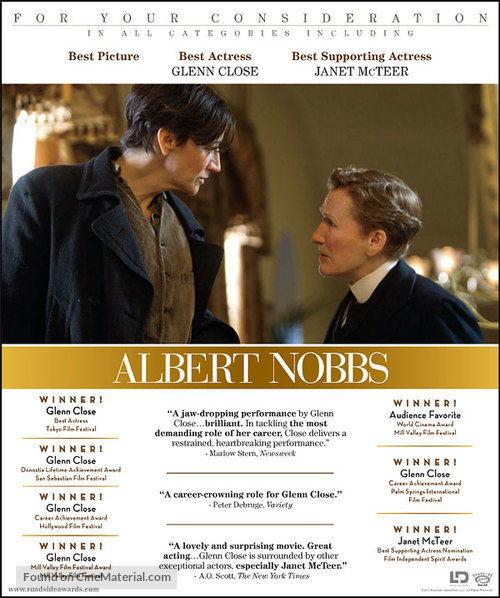 Albert Nobbs - For your consideration movie poster