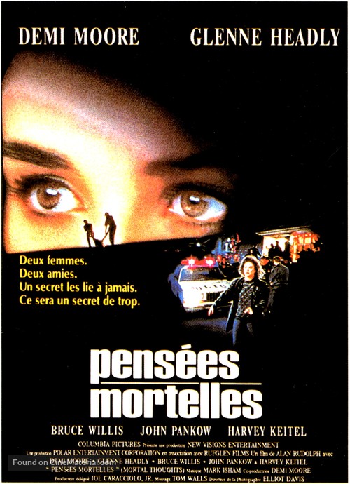Mortal Thoughts - French Movie Poster