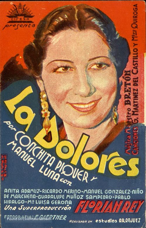 La Dolores - Spanish Movie Poster