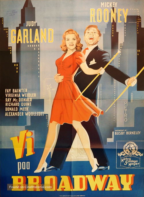 Babes on Broadway - Danish Movie Poster