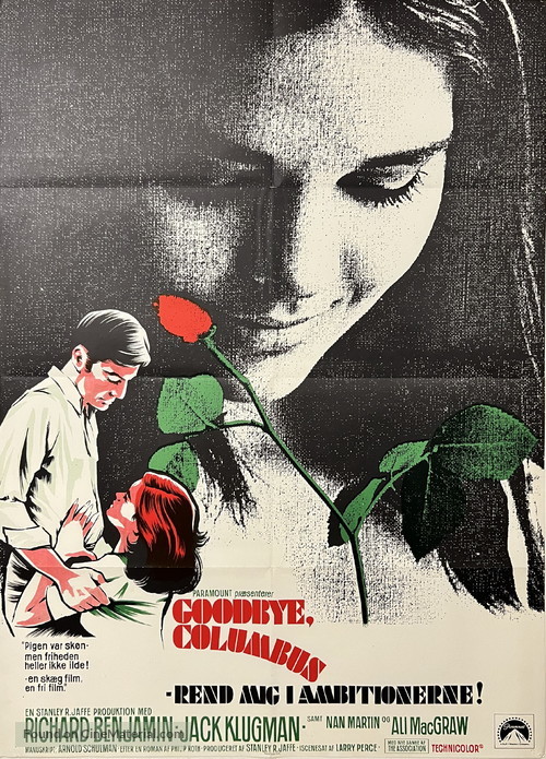 Goodbye, Columbus - Danish Movie Poster