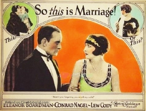 So This Is Marriage? - Movie Poster