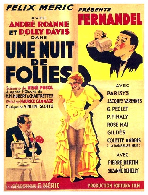 Une nuit de folies - French Movie Poster