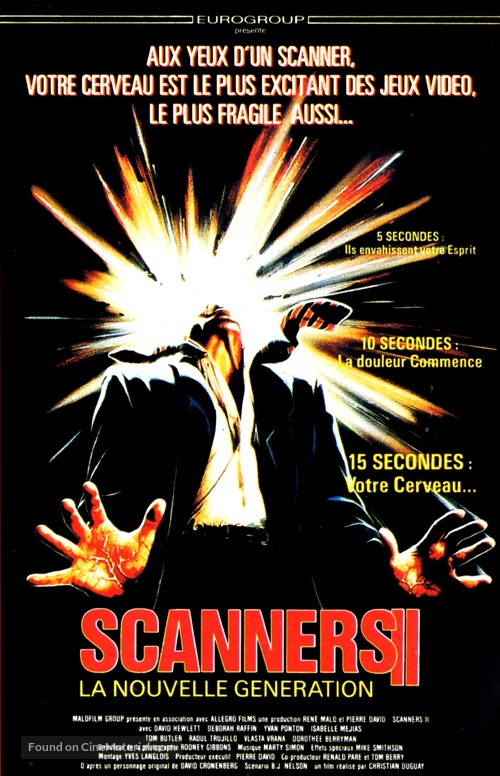 Scanners II: The New Order - French VHS movie cover