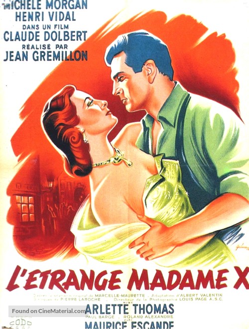 L&#039;&eacute;trange Madame X - French Movie Poster