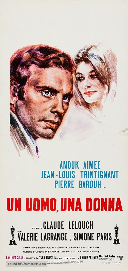 Un homme et une femme - Italian Movie Poster