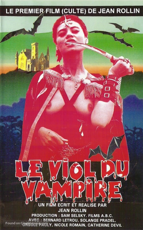 Le viol du vampire - French VHS movie cover