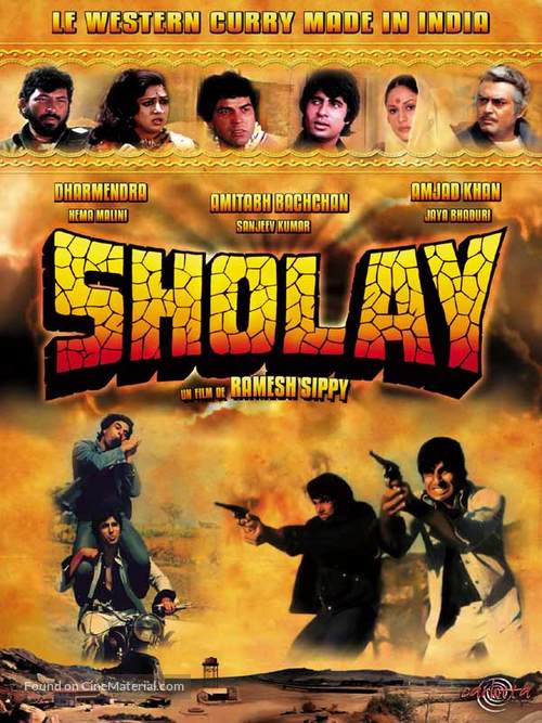 Sholay - French Movie Cover