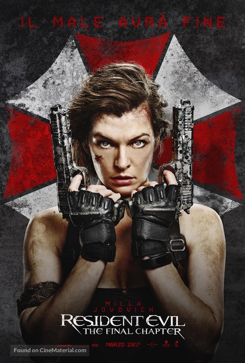 Resident Evil: The Final Chapter - Italian Movie Poster