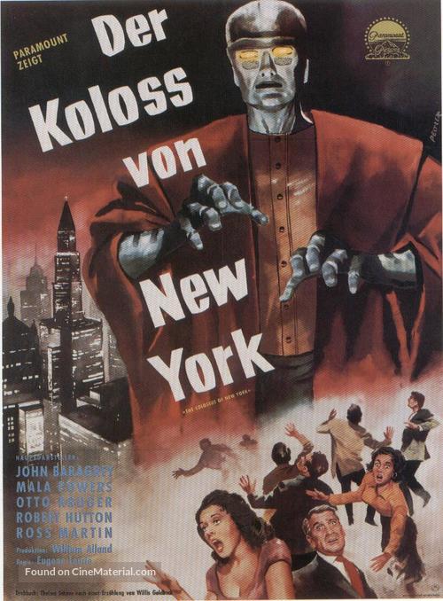 The Colossus of New York - German Movie Poster