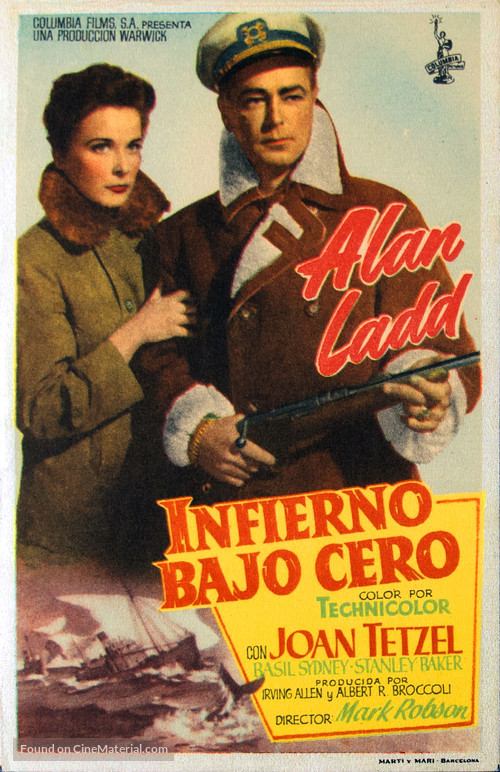 Hell Below Zero - Spanish Movie Poster